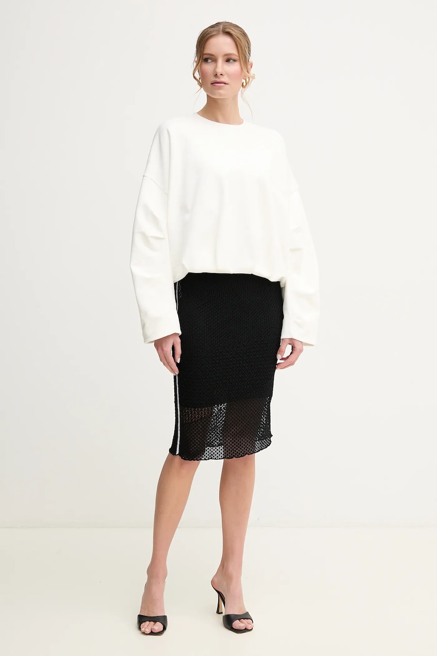 Хлопковая кофта Pinko женская цвет белый однотонная 104281 A2D3 Хлопковая кофта Pinko женская цвет белый однотонная 104281 A2D3