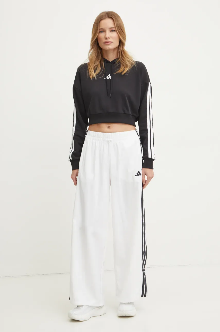 Кофта adidas Essentials женская цвет чёрный с капюшоном с аппликацией JE0017 Кофта adidas Essentials женская цвет чёрный с капюшоном с аппликацией JE0017