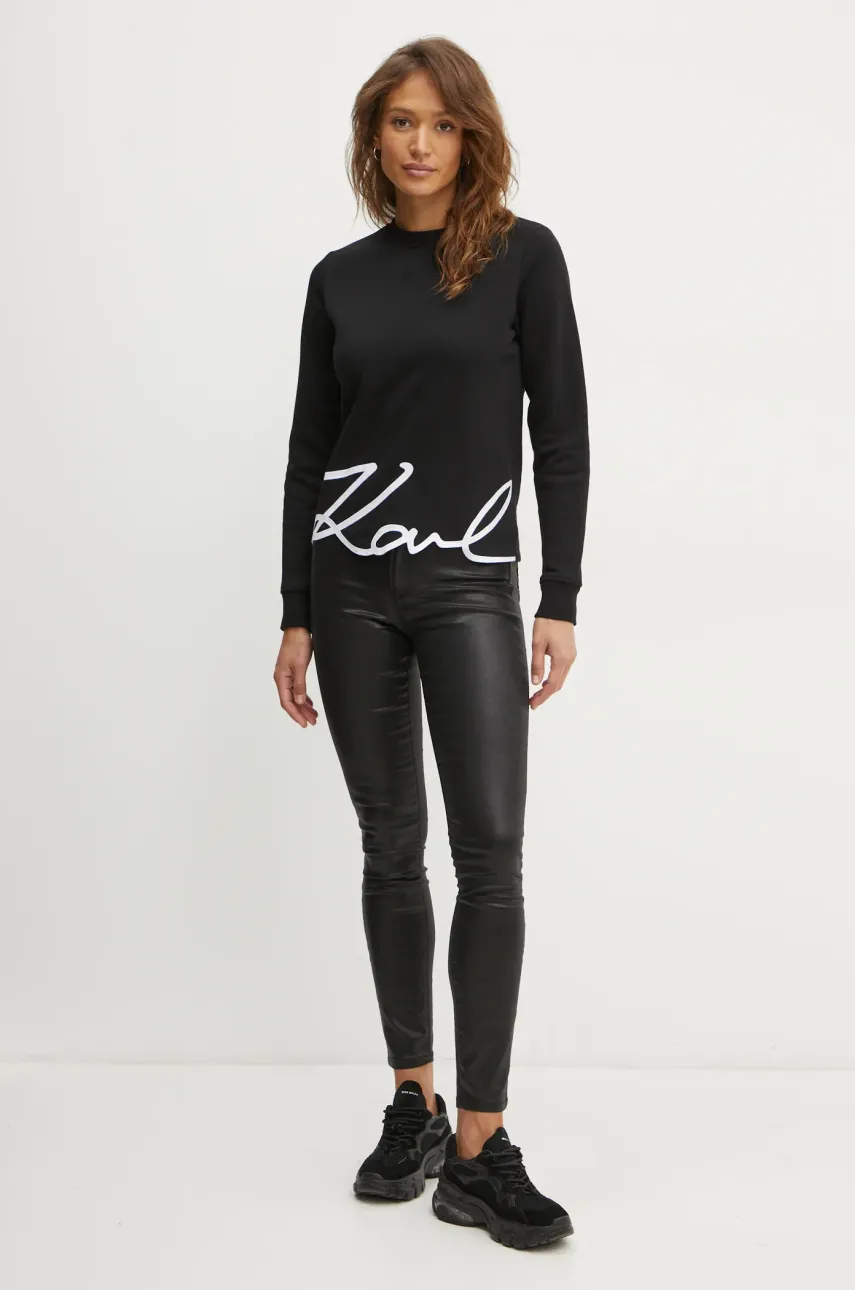 Кофта Karl Lagerfeld женская цвет чёрный с аппликацией A1W20010 Кофта Karl Lagerfeld женская цвет чёрный с аппликацией A1W20010