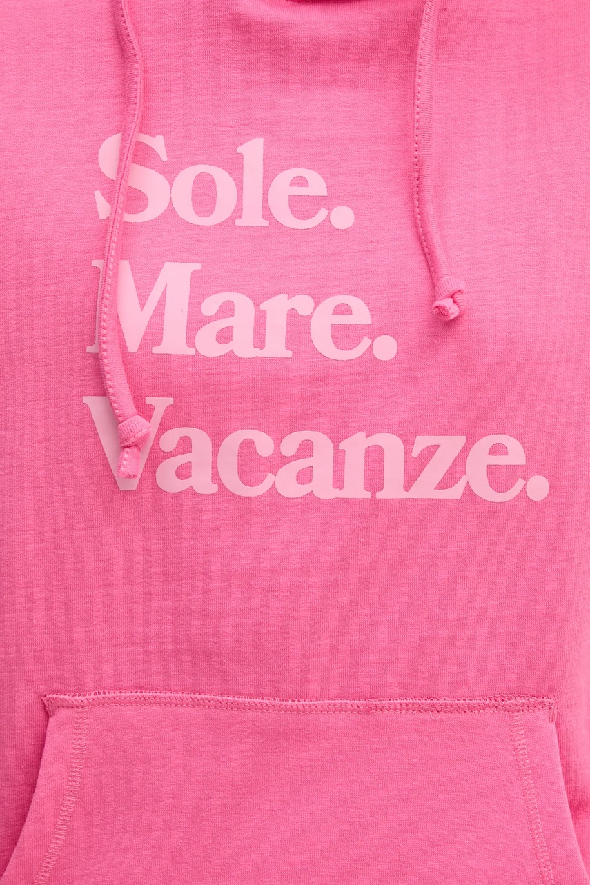 Μπλούζα Drivemebikini Sole Mare χρώμα: ροζ, με κουκούλα, 2024-DMBS-025-PI φωτογραφία