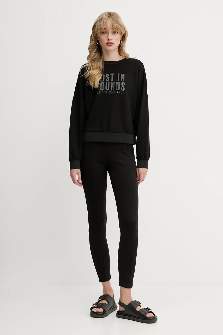 Кофта Armani Exchange цвет чёрный с принтом XW000275 AF12819