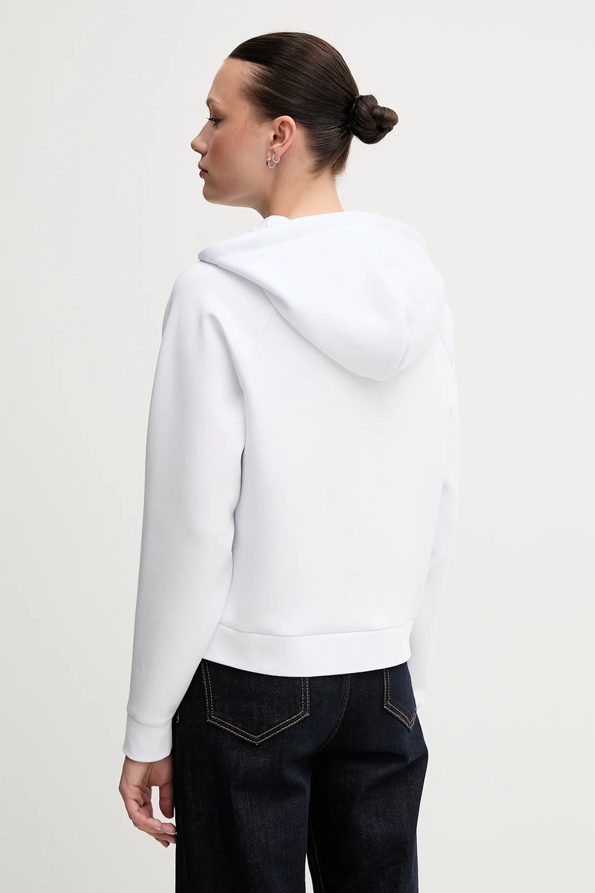 Кофта цвет белый с капюшоном однотонная XW000827 AF13397