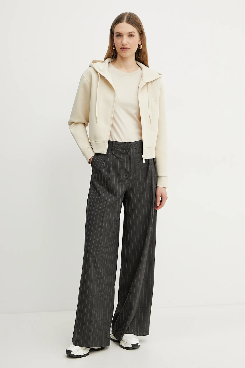Кофта Armani Exchange цвет бежевый с капюшоном однотонная XW000822 AF10818 Кофта Armani Exchange цвет бежевый с капюшоном однотонная XW000822 AF10818