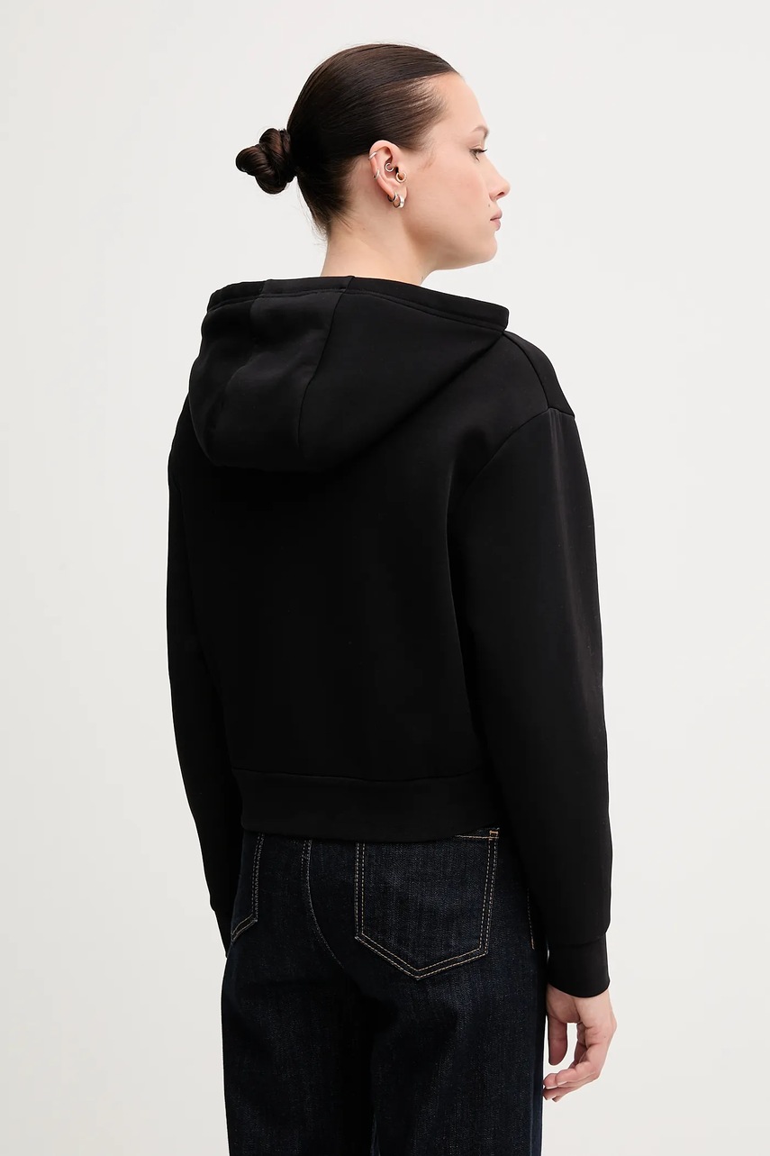 Кофта Armani Exchange цвет чёрный с капюшоном однотонная XW000822 AF10818