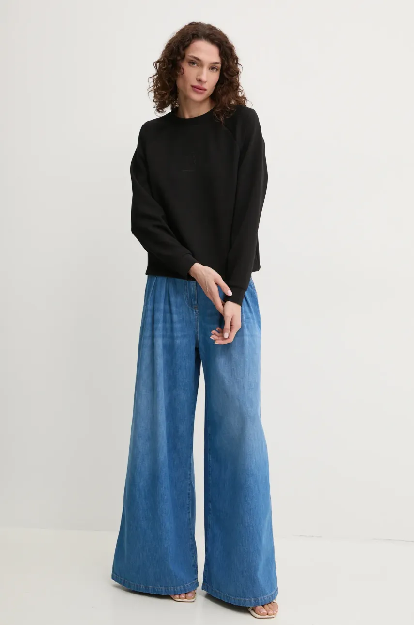 Кофта Armani Exchange женская цвет чёрный с аппликацией XW000826 AF13397 Кофта Armani Exchange женская цвет чёрный с аппликацией XW000826 AF13397