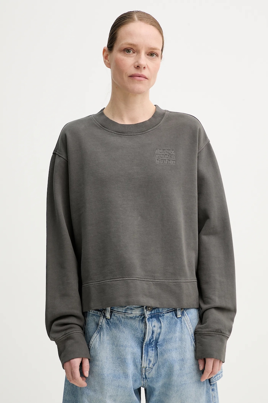 Marc O\'Polo hanorac de bumbac femei, culoarea gri, uni, 5000006044