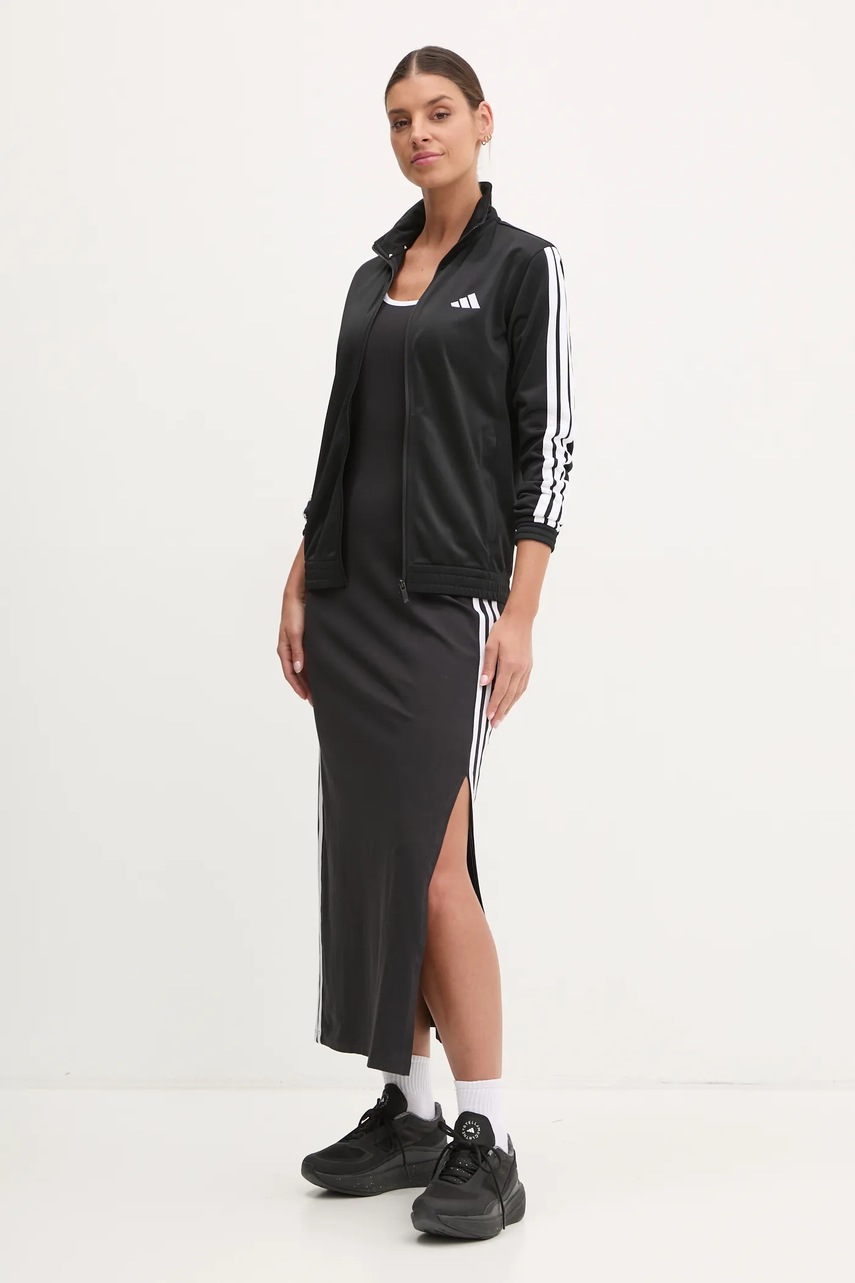 Кофта adidas W 3S TT TRIC женская цвет чёрный с аппликацией JC8889 Кофта adidas W 3S TT TRIC женская цвет чёрный с аппликацией JC8889