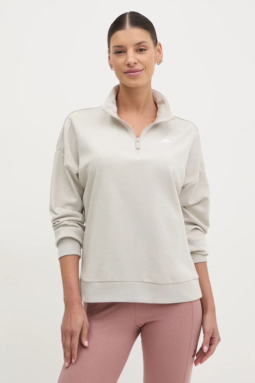 adidas bluza Essentials femei, culoarea bej, neted, JD9959