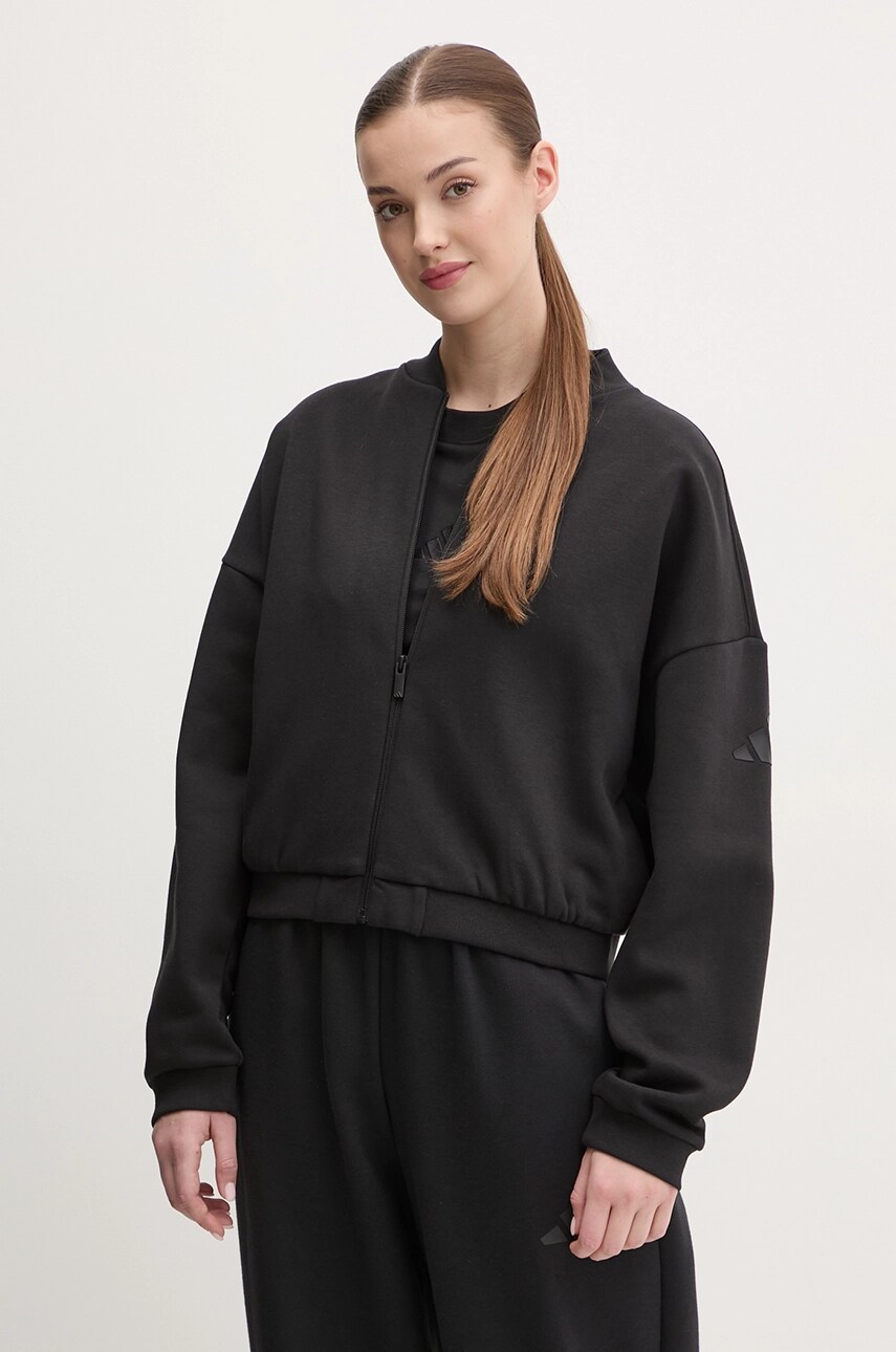 adidas bluza Essentials femei, culoarea negru, neted, JD9965