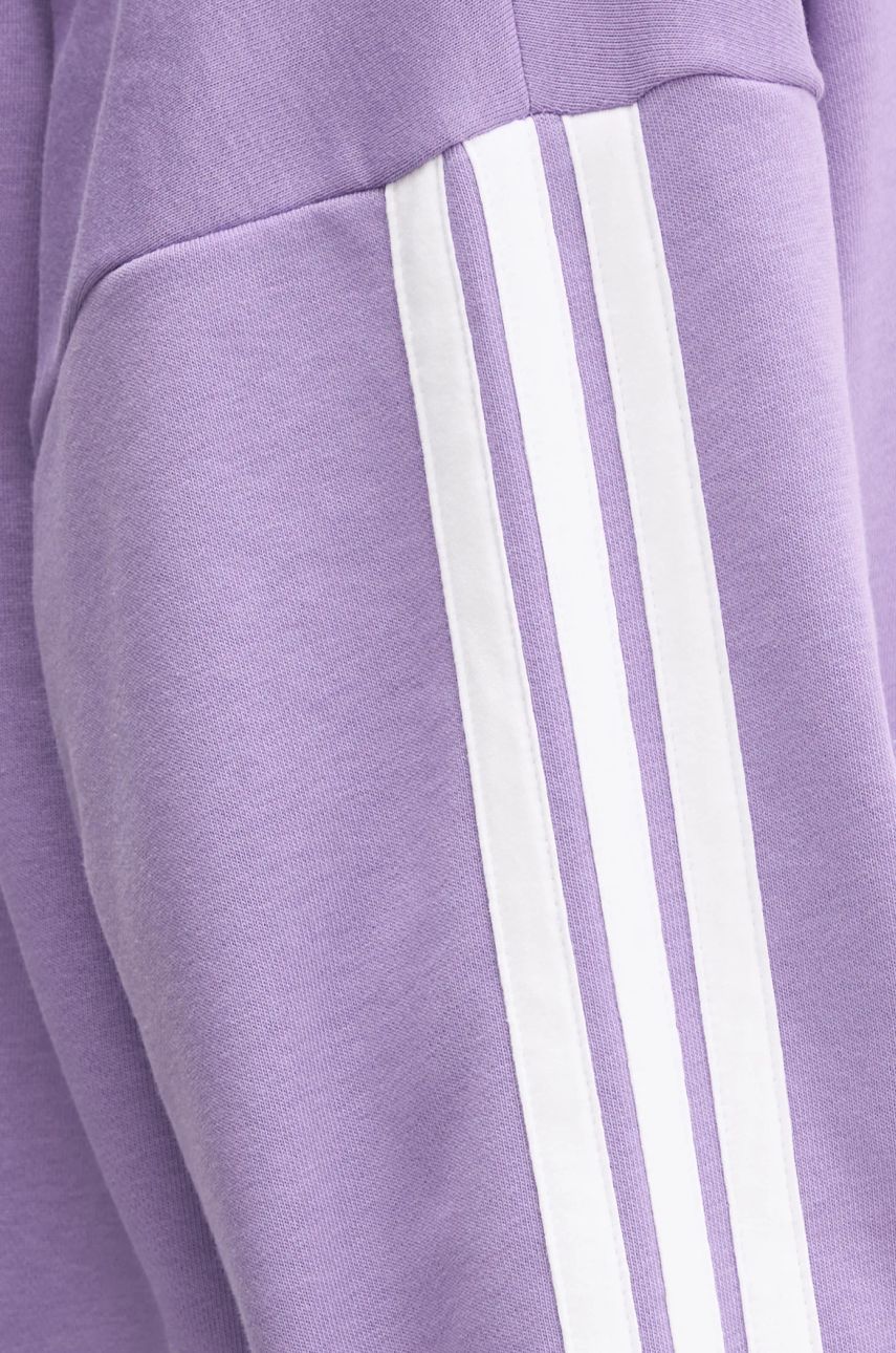 Dukserica adidas Essentials za žene, boja: ljubičasta, s aplikacijom, JD5291