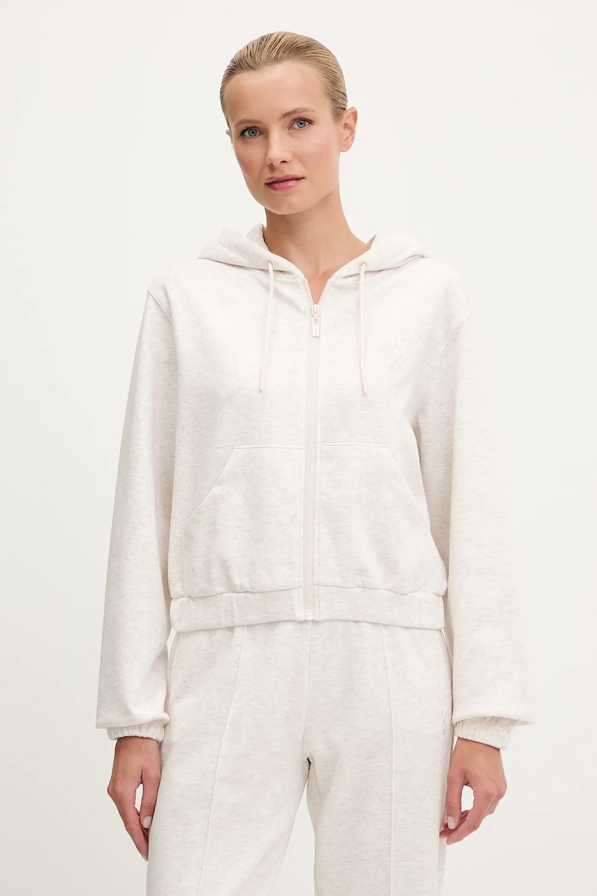 

Суичър Guess ROBERTA в черно с качулка с апликация V5RQ20 KC3D2, Бежов