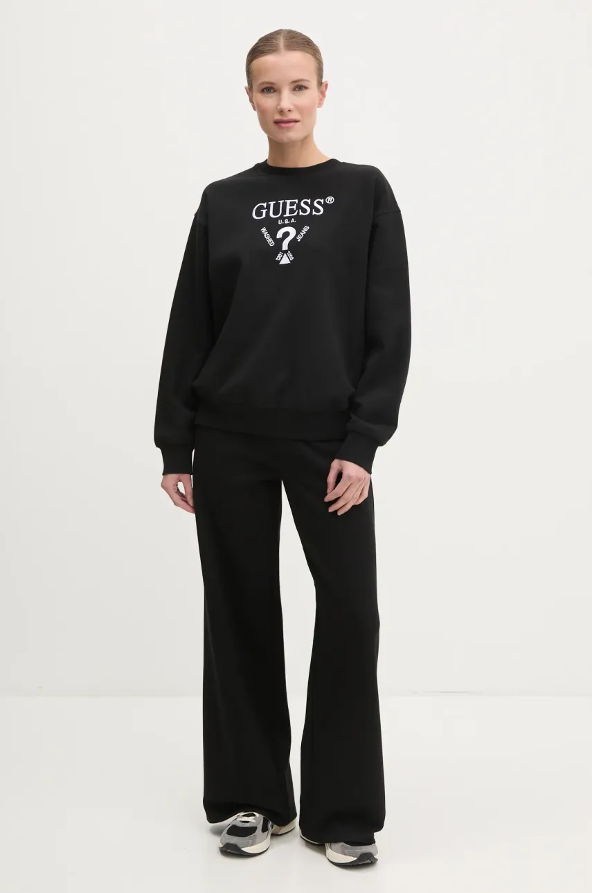 Кофта Guess ROBERTA женская цвет чёрный с аппликацией V5RQ12 KC3D2 Кофта Guess ROBERTA женская цвет чёрный с аппликацией V5RQ12 KC3D2
