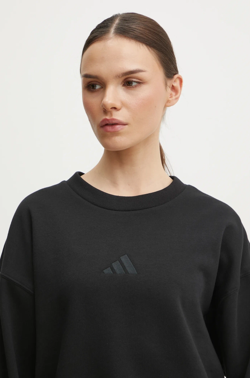 Dukserica adidas ALL SZN za žene, boja: crna, bez uzorka, IX3812