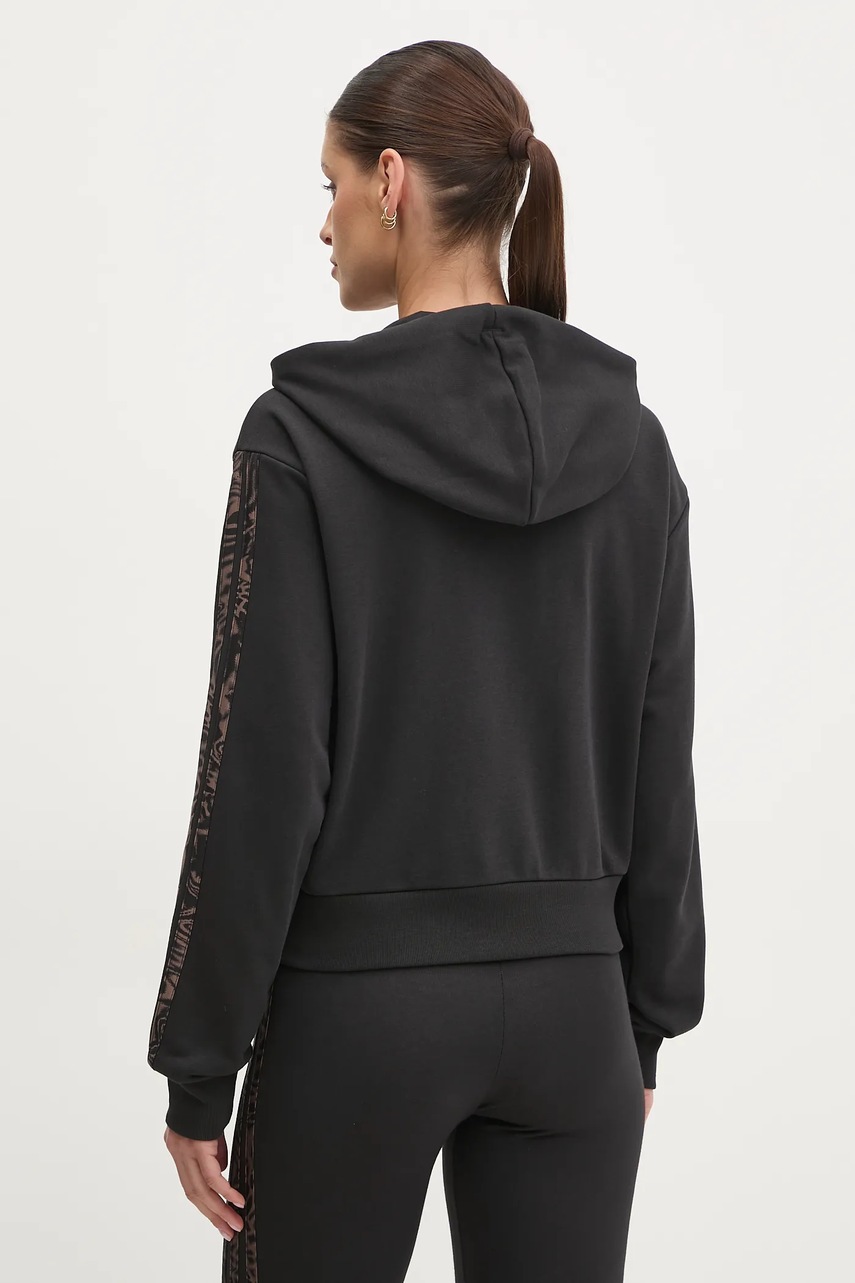 adidas felső Essentials Animal fekete, női, nyomott mintás, kapucnis, JM5893 termék 2. képe