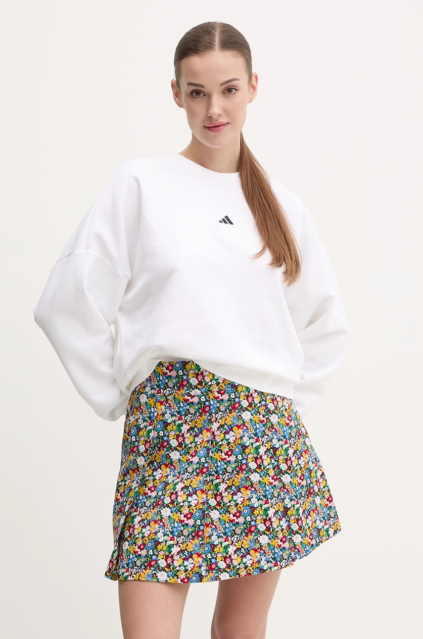 adidas bluza Essentials femei, culoarea alb, neted, JI6059