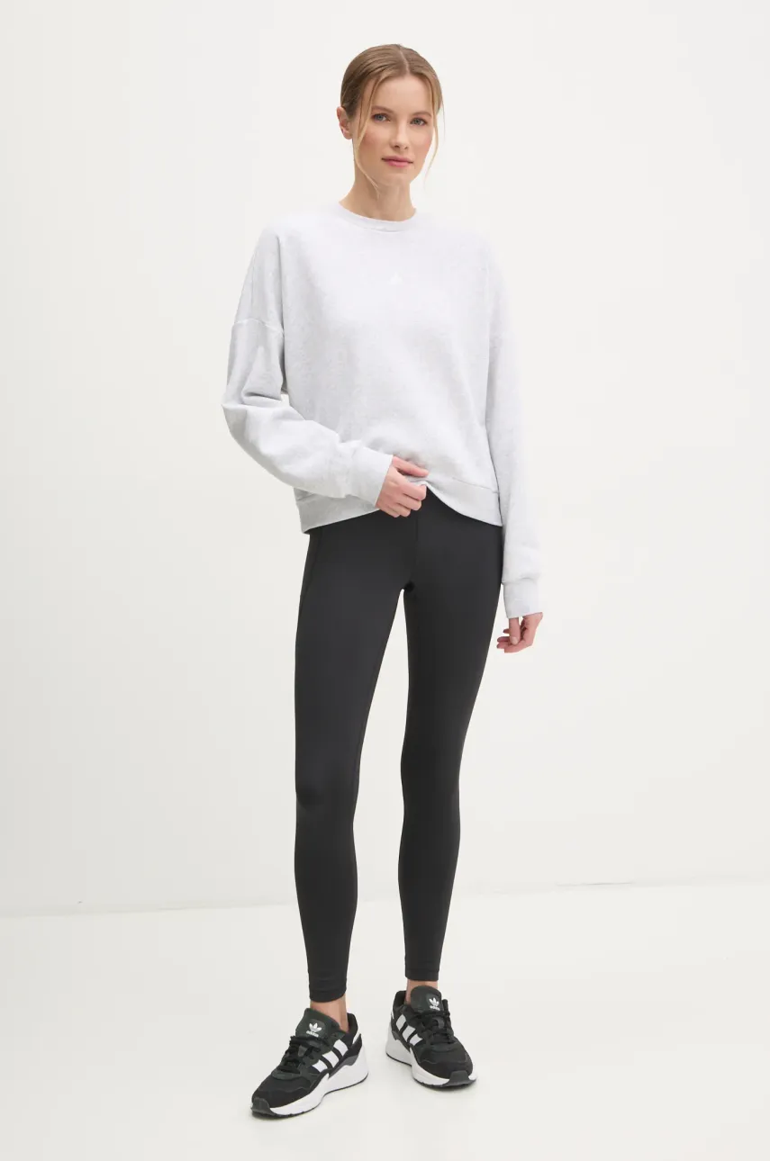 Кофта adidas Essentials женская цвет серый меланж JI6060 Кофта adidas Essentials женская цвет серый меланж JI6060