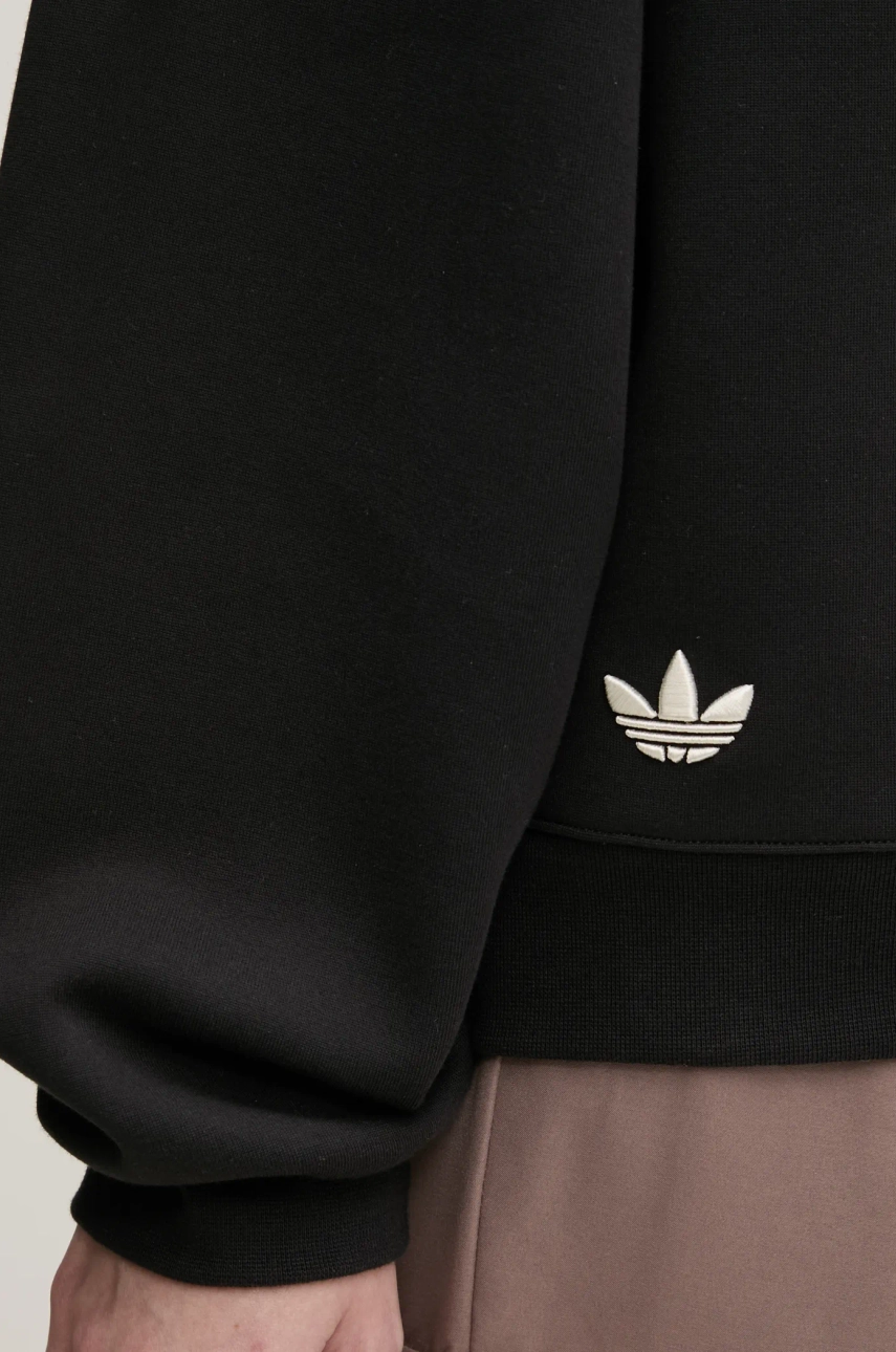 Dukserica adidas Originals Neuclassics za žene, boja: crna, s aplikacijom, JI8520