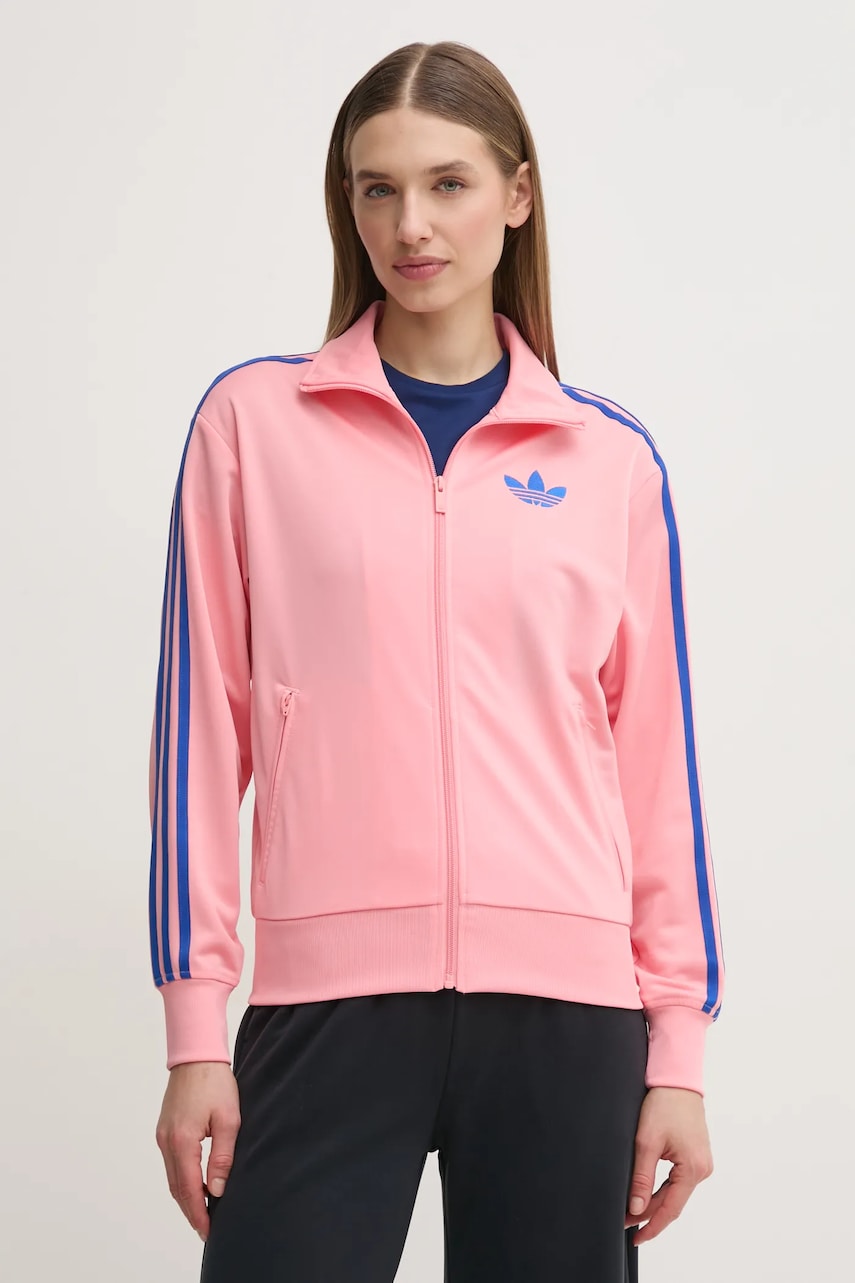 adidas Originals bluza Firebird femei, culoarea roz, modelator, JP2302 adidas Originals bluza Firebird femei, culoarea roz, modelator, JP2302