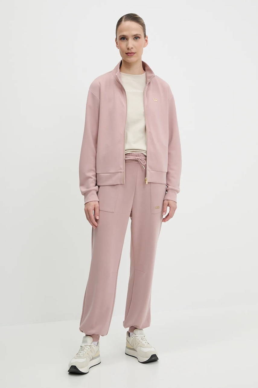 Кофта EA7 Emporio Armani цвет коричневый однотонная AF12643.7W000191 Кофта EA7 Emporio Armani цвет коричневый однотонная AF12643.7W000191