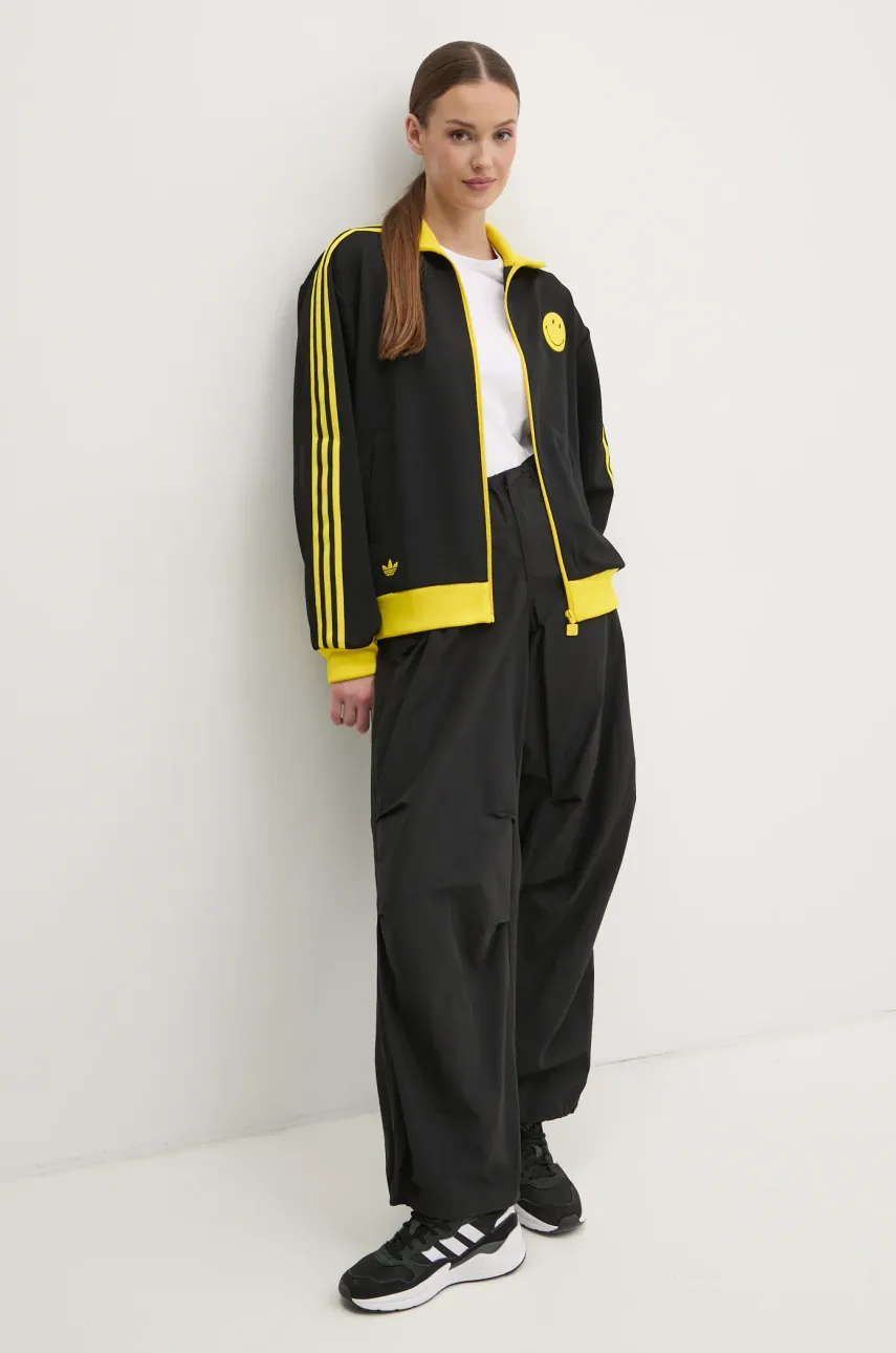 Кофта adidas Originals X Smiley женская цвет чёрный узор JD2736 Кофта adidas Originals X Smiley женская цвет чёрный узор JD2736