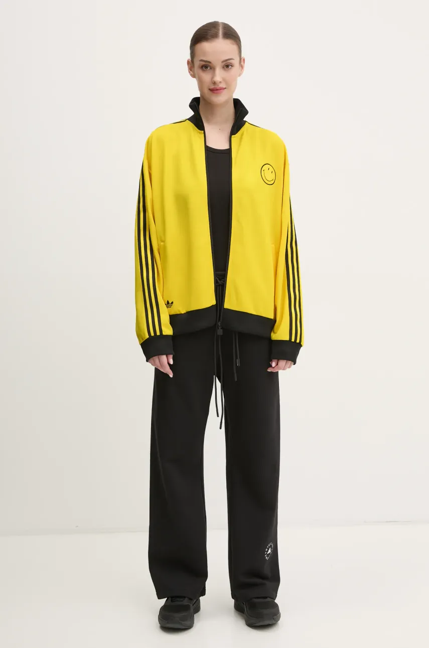 Кофта adidas Originals X Smiley женская цвет жёлтый с аппликацией JD2737 Кофта adidas Originals X Smiley женская цвет жёлтый с аппликацией JD2737