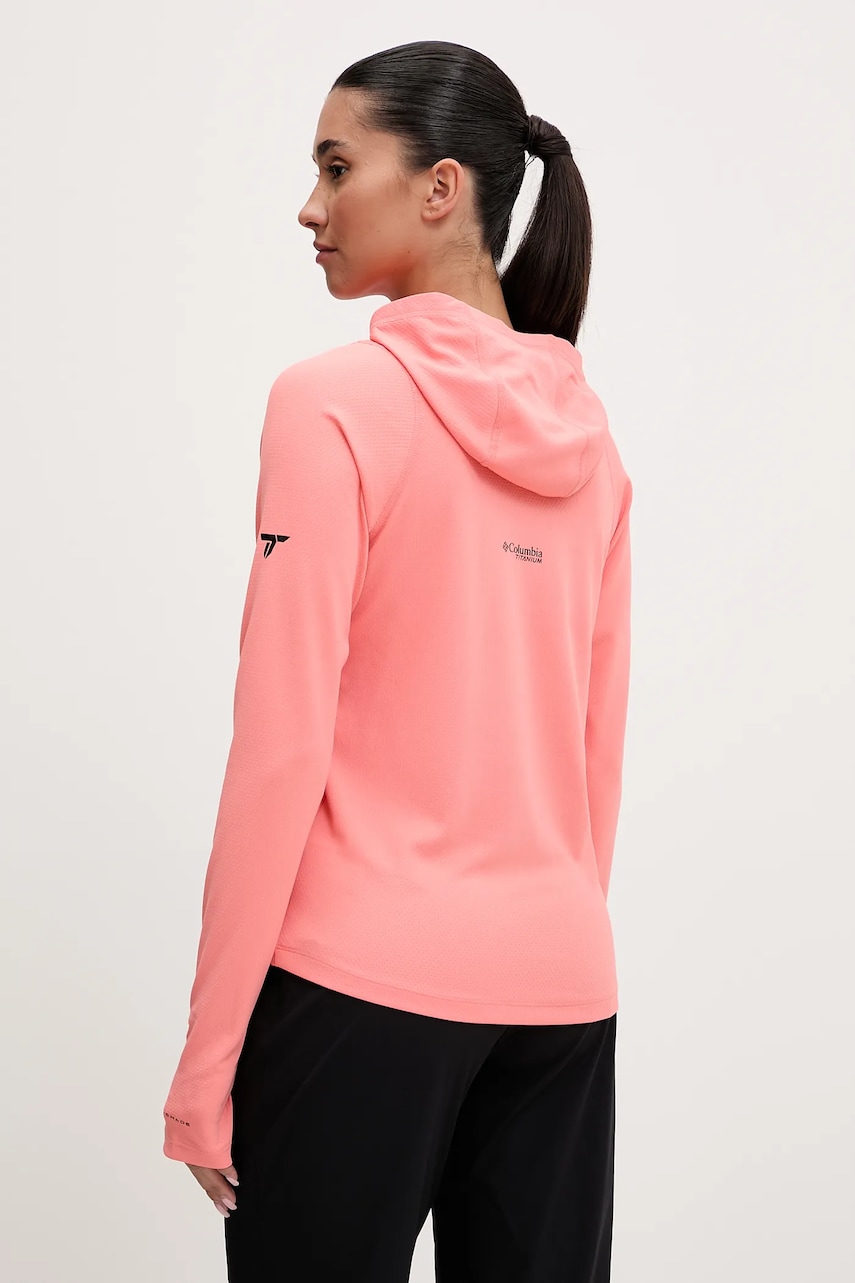 Спортивная кофта Columbia Summit Valley цвет розовый с капюшоном однотонная 2072531 Спортивная кофта Columbia Summit Valley цвет розовый с капюшоном однотонная 2072531