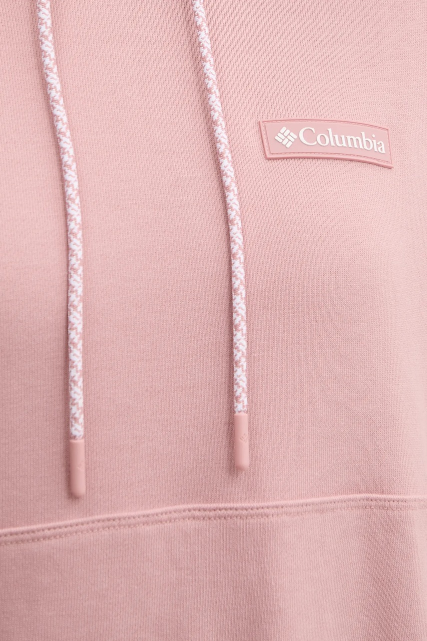 Μπλούζα Columbia Marble Canyon χρώμα: ροζ, με κουκούλα, 2073661 φωτογραφία