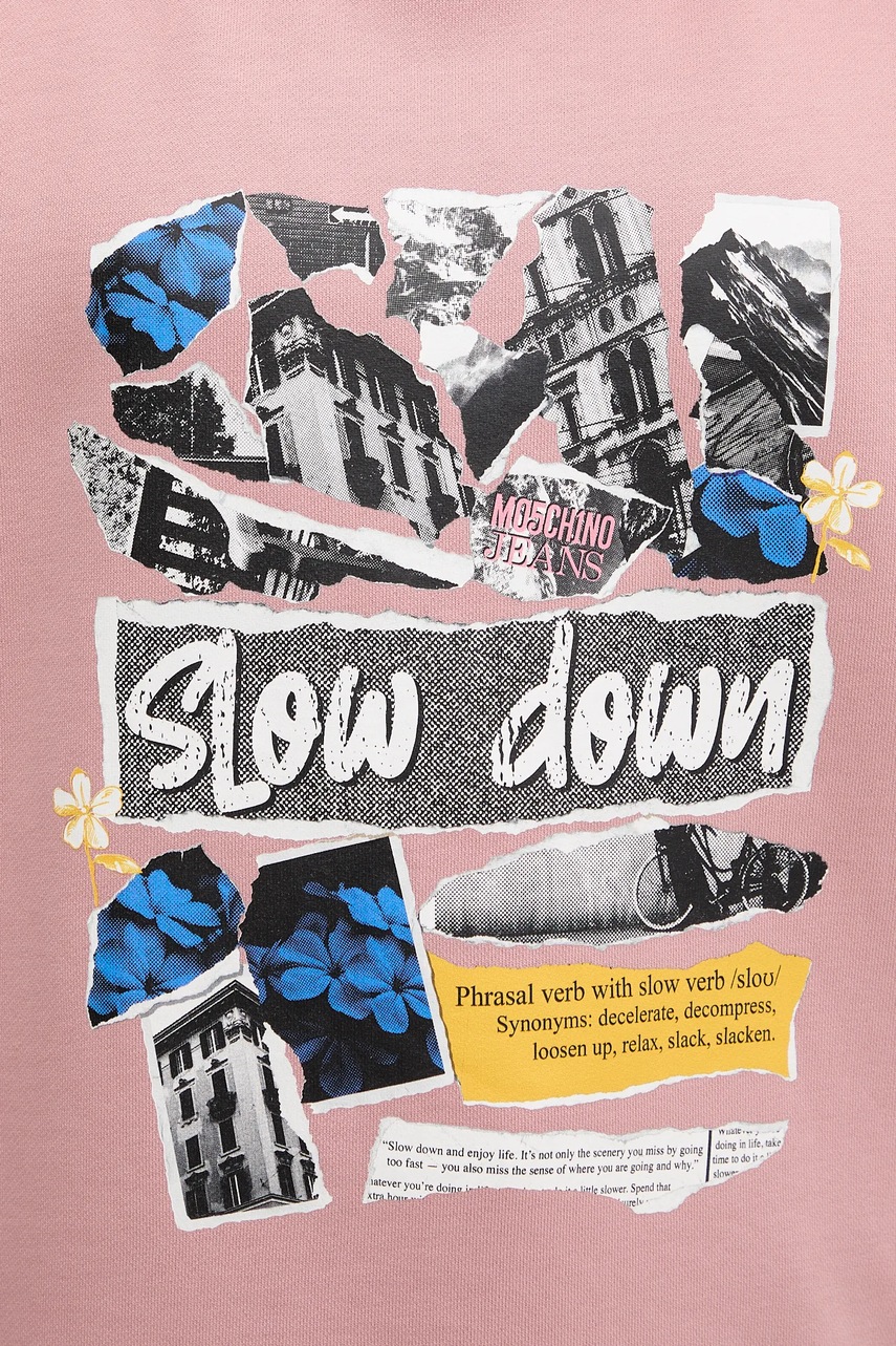 Bavlněná mikina Moschino Jeans (obrázek 5)