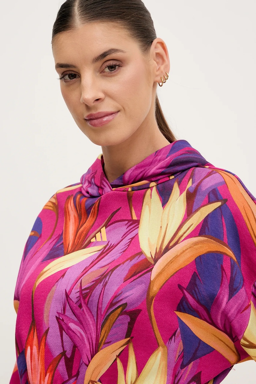 Bavlněná mikina adidas x Farm Rio (obrázek 4)