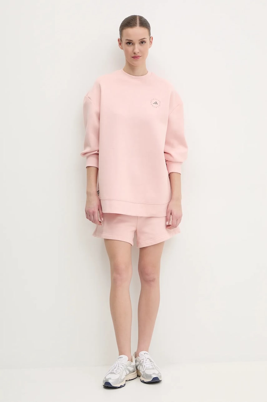 Спортивная кофта adidas by Stella McCartney цвет розовый однотонная JN0229 Спортивная кофта adidas by Stella McCartney цвет розовый однотонная JN0229