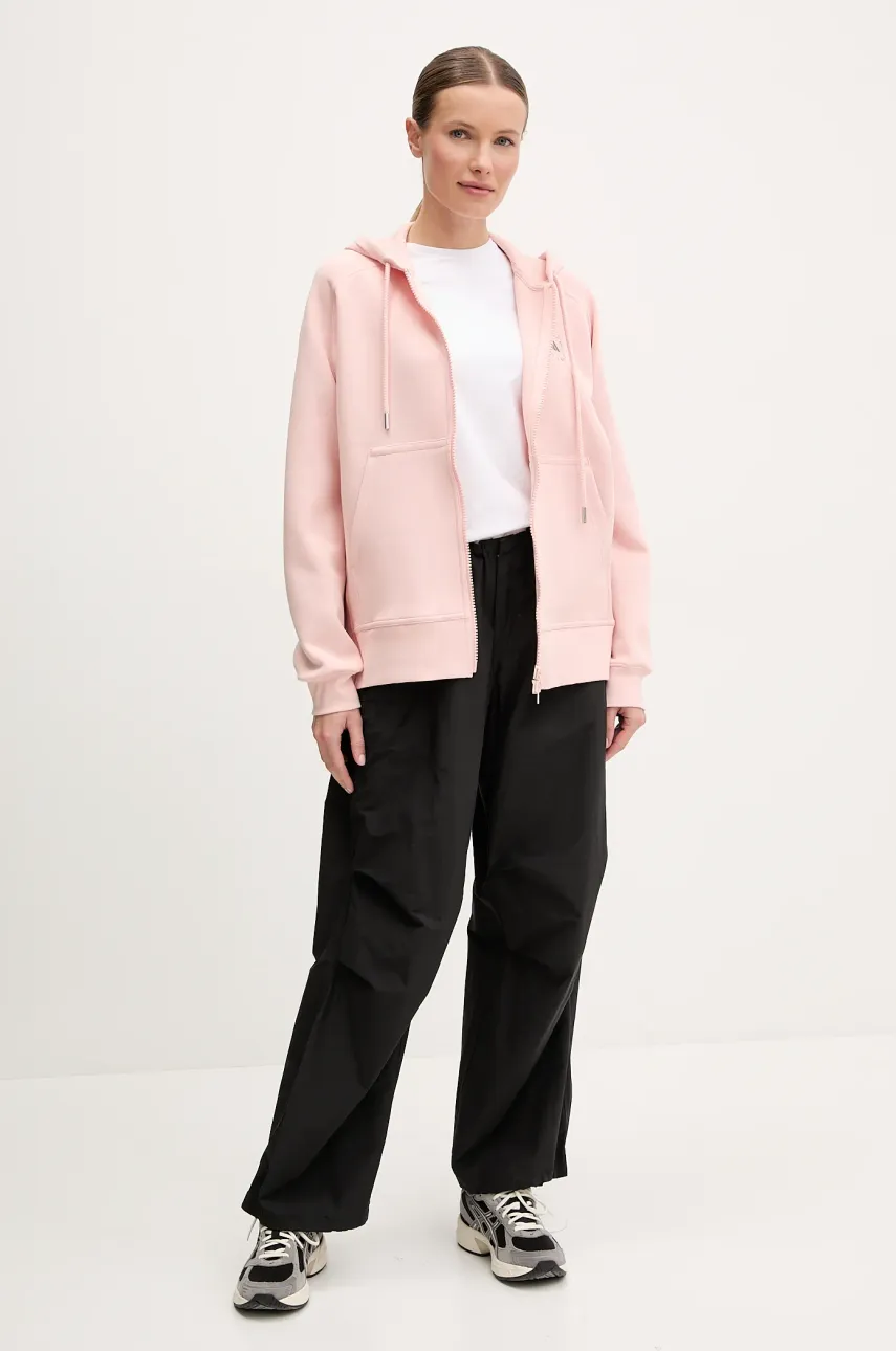Кофта adidas by Stella McCartney женская цвет бежевый с капюшоном с принтом JI5160 Кофта adidas by Stella McCartney женская цвет бежевый с капюшоном с принтом JI5160