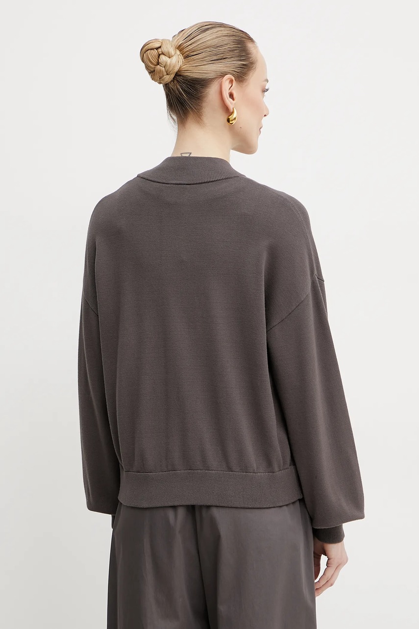 Πλεκτή ζακέτα MM χρώμα: καφέ, 2516311017600 φωτογραφία