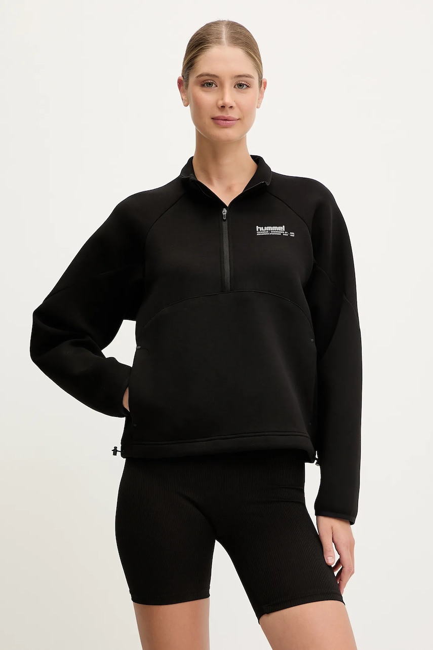 Hummel bluza culoarea negru, uni, 228167
