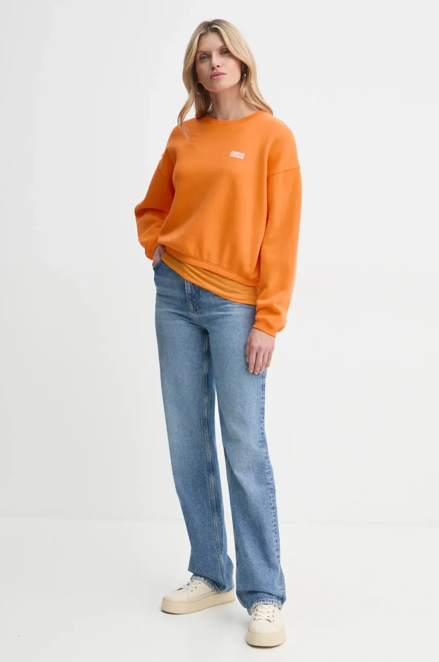 Кофта American Vintage женская цвет оранжевый с принтом IZU03AE25 Кофта American Vintage женская цвет оранжевый с принтом IZU03AE25