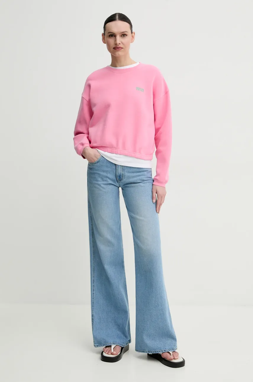 Кофта American Vintage женская цвет розовый с принтом IZU03AE25 Кофта American Vintage женская цвет розовый с принтом IZU03AE25