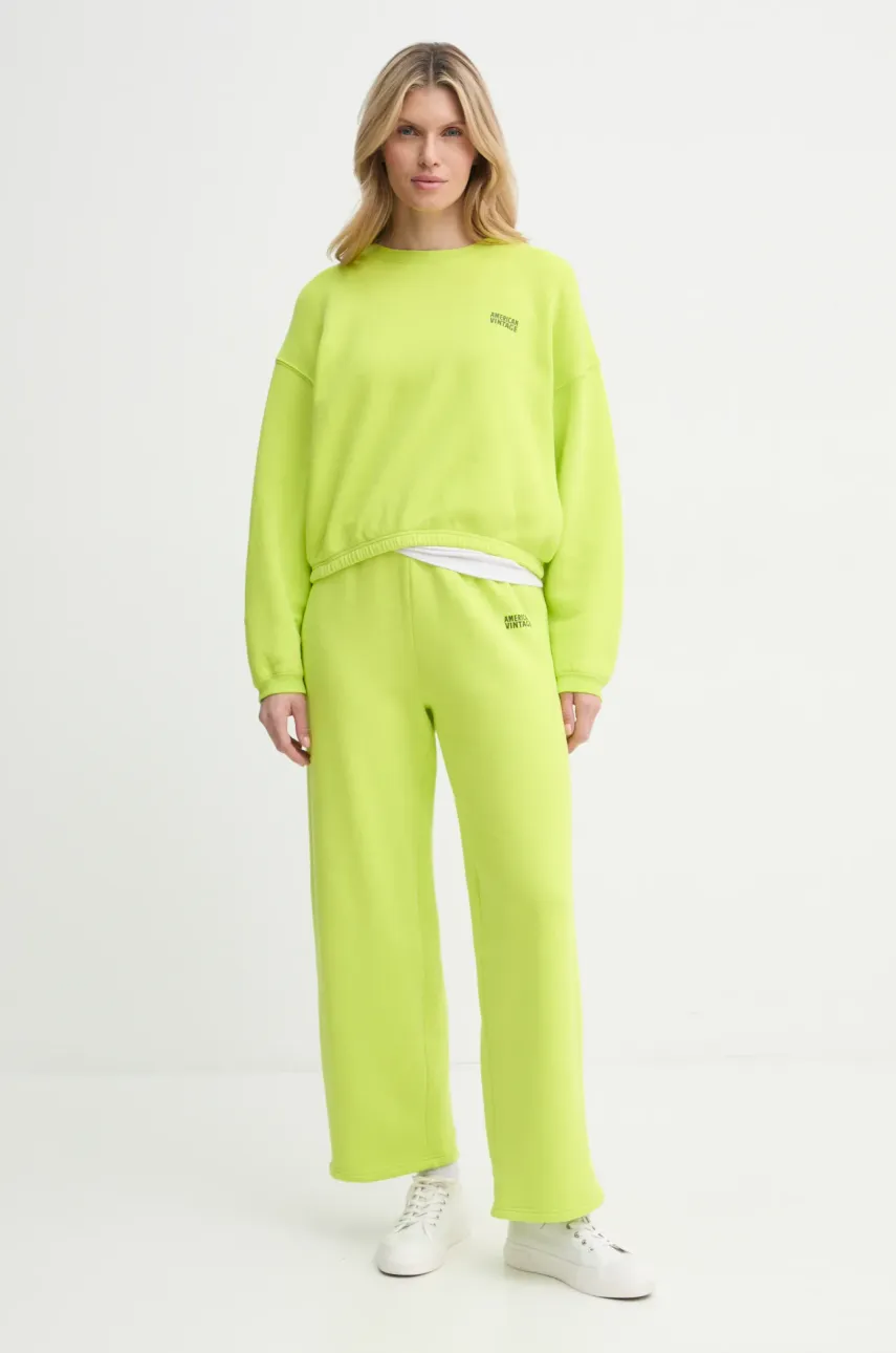 Кофта American Vintage женская цвет зелёный с принтом IZU03AE25 Кофта American Vintage женская цвет зелёный с принтом IZU03AE25