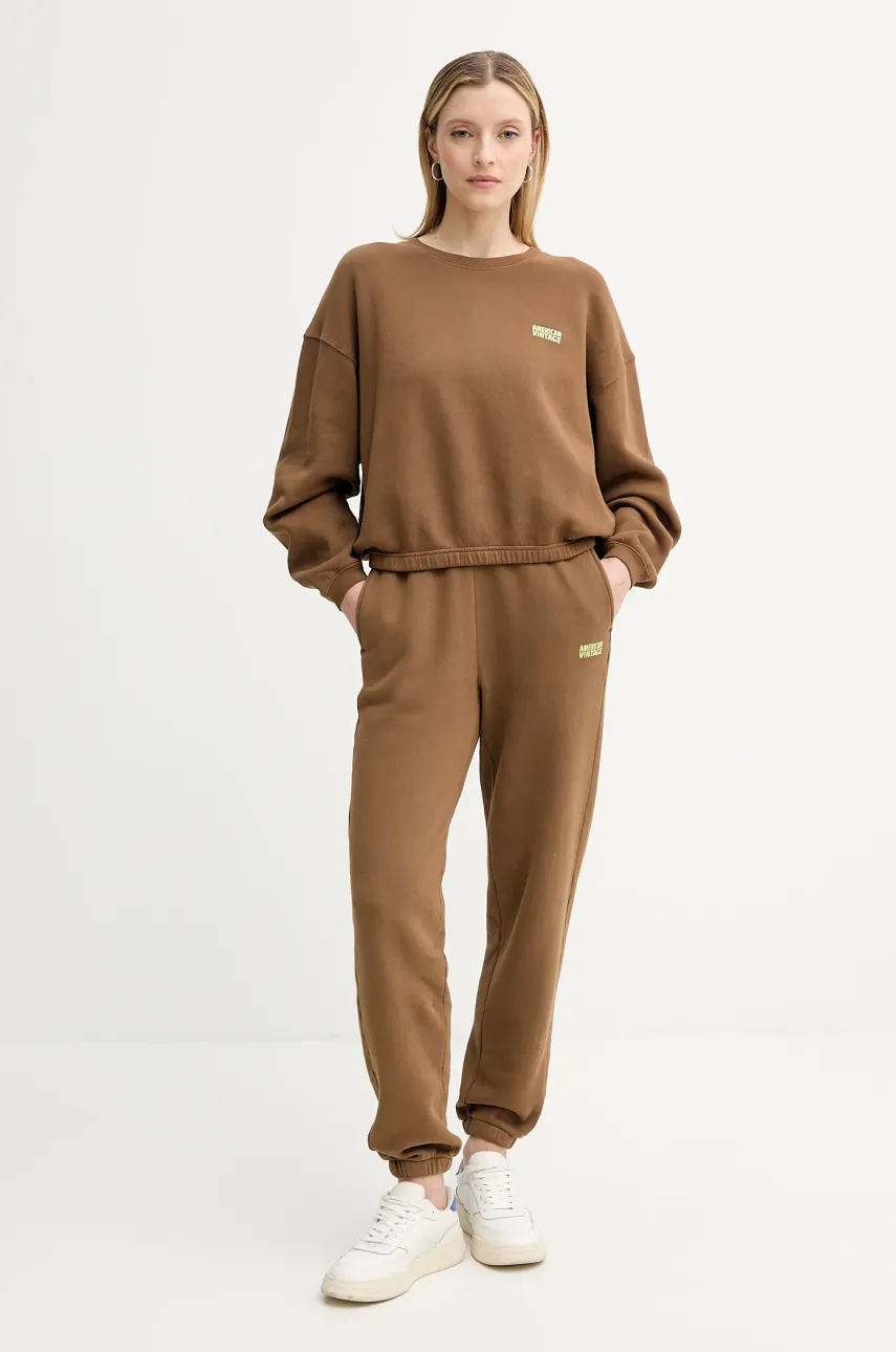 Кофта American Vintage женская цвет зелёный с принтом IZU03AE25 Кофта American Vintage женская цвет зелёный с принтом IZU03AE25