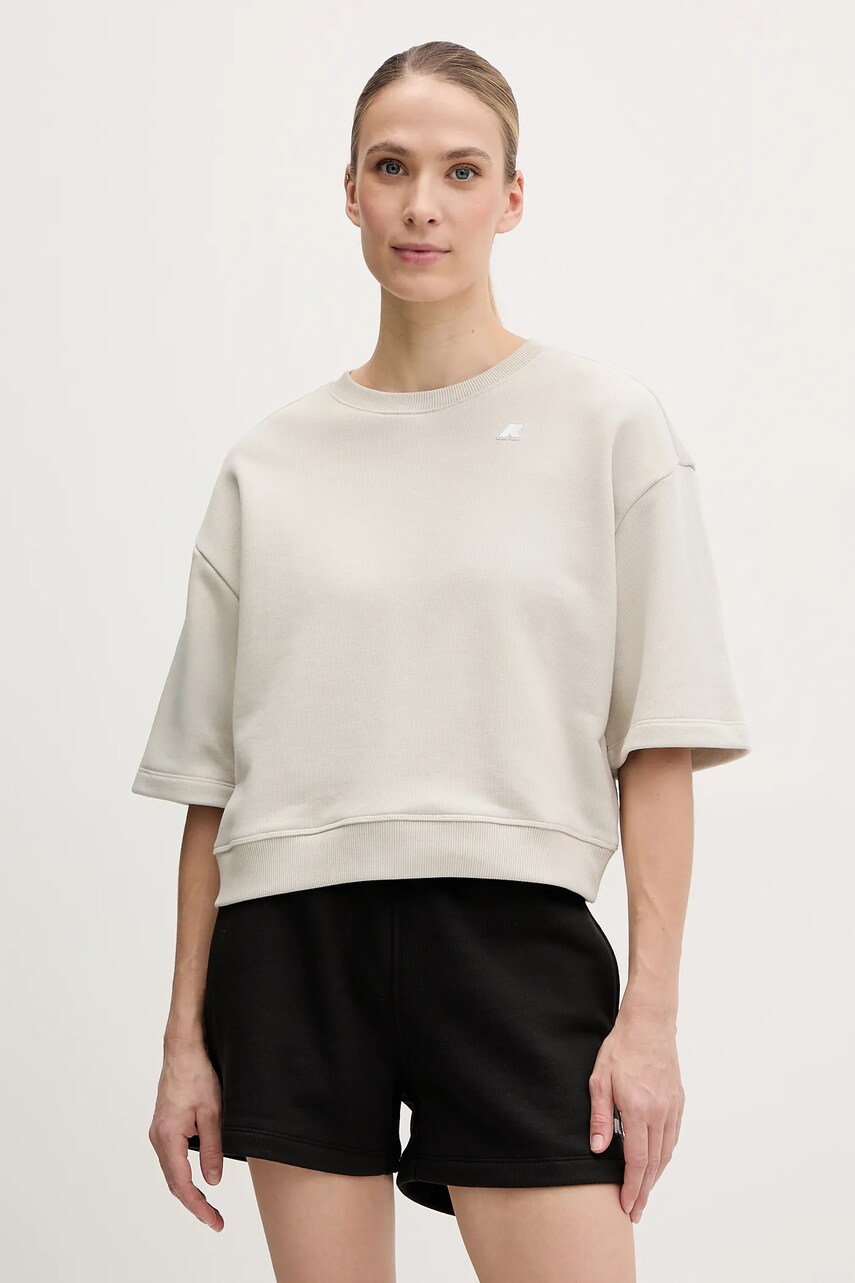 K-Way bluza femei, culoarea bej, neted, K7127ZW