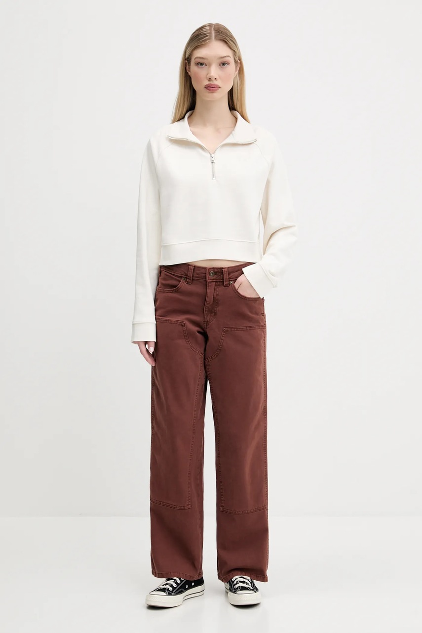 Хлопковая кофта Hugo Blue женская цвет белый однотонная 50537102