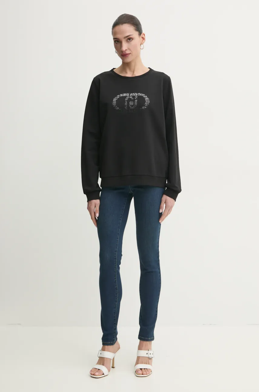 Кофта Liu Jo женская цвет чёрный с аппликацией TA5168 FS090 Кофта Liu Jo женская цвет чёрный с аппликацией TA5168 FS090