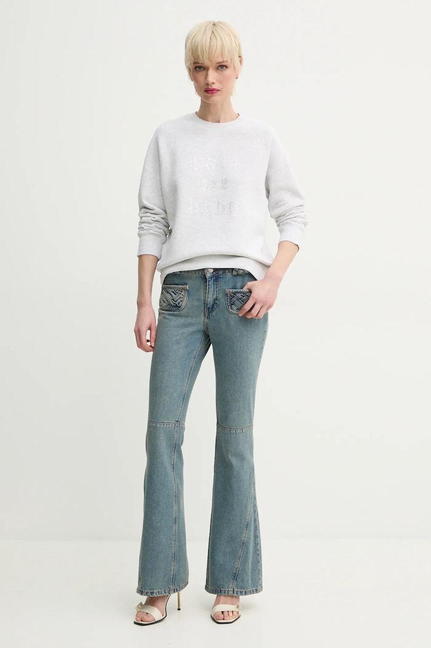 Кофта ZADIG&VOLTAIRE женская цвет серый с аппликацией JWSS01653 Кофта ZADIG&VOLTAIRE женская цвет серый с аппликацией JWSS01653