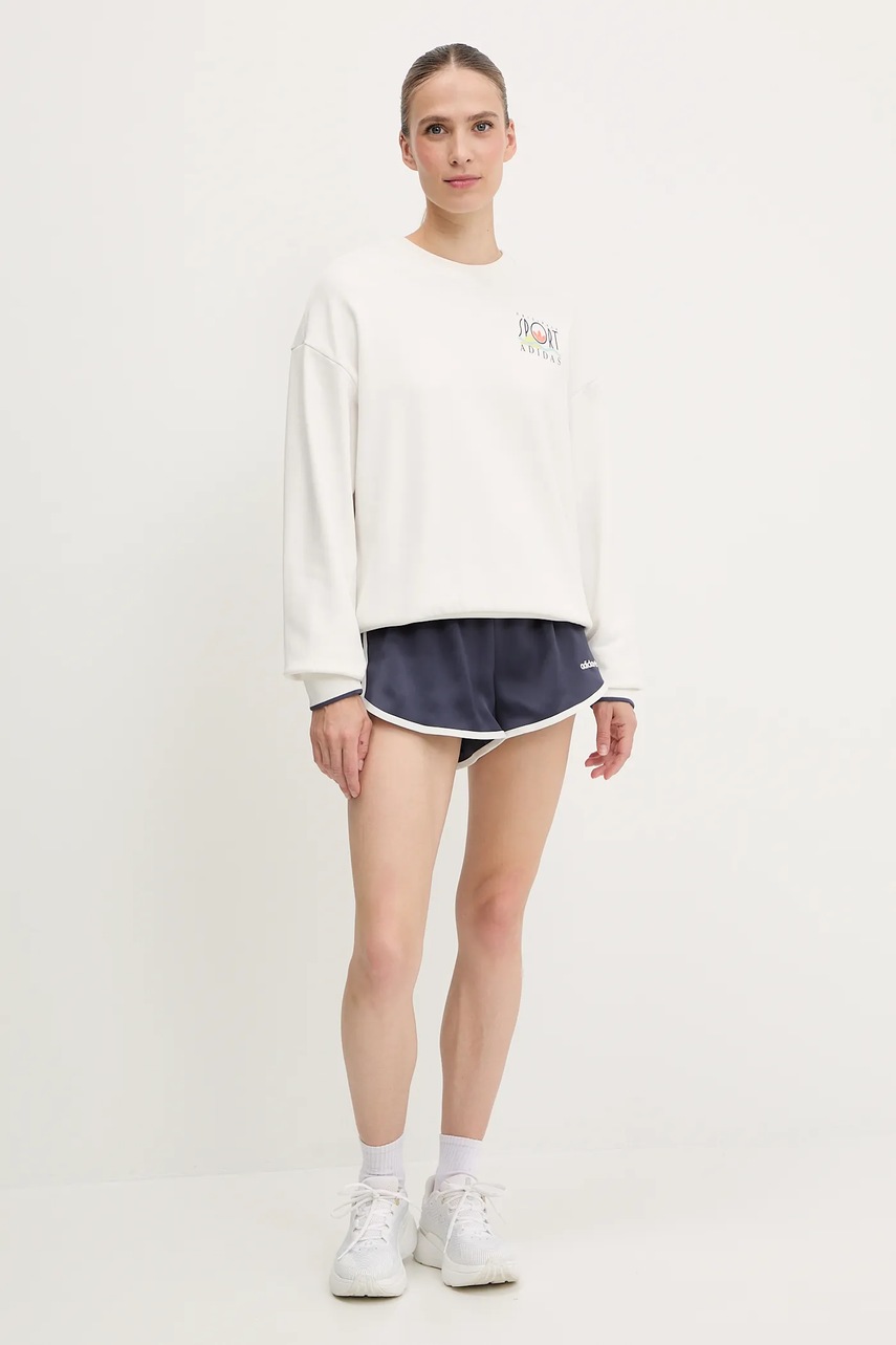 Хлопковая кофта adidas Originals Graphic Sweat цвет белый с принтом JC7769