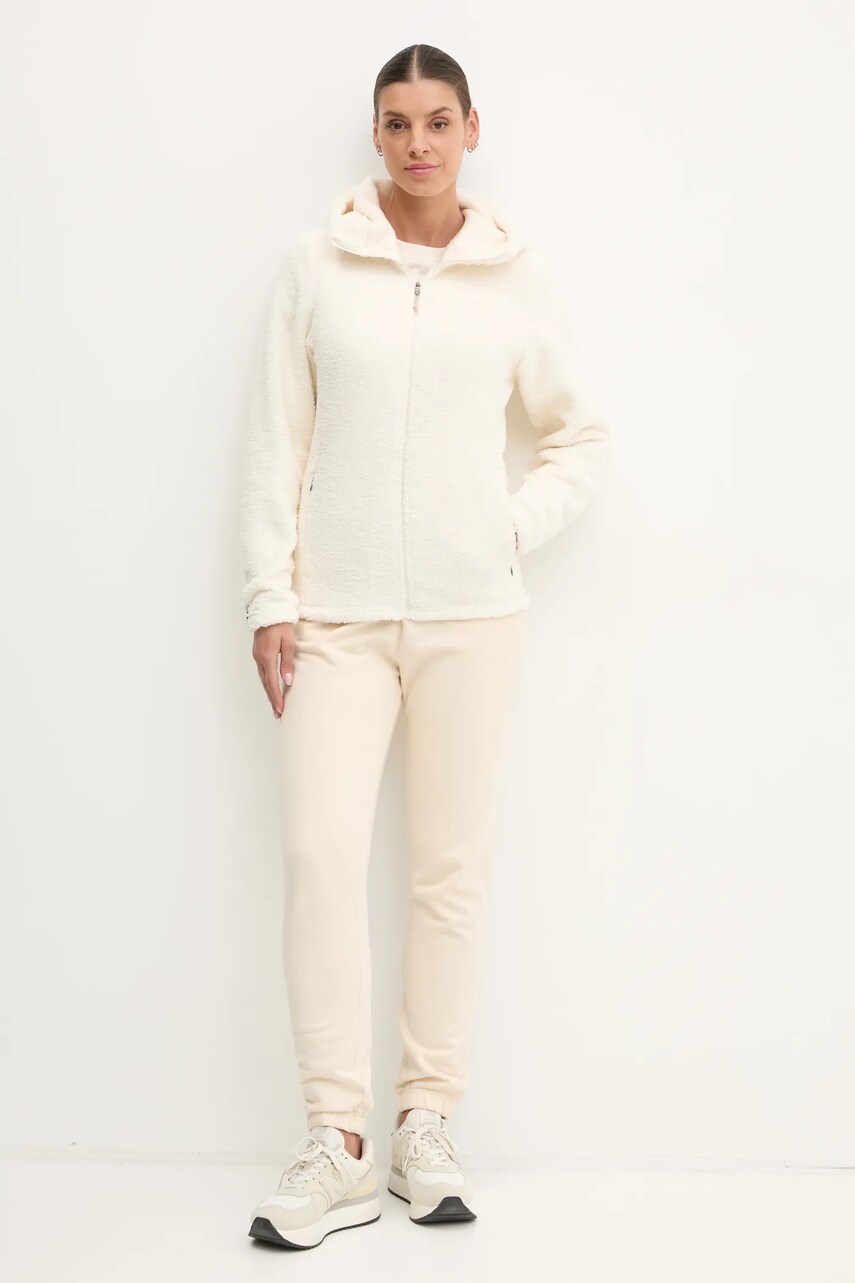 Кофта Didriksons ANNIKEN женская цвет бежевый с капюшоном однотонная 504722 Кофта Didriksons ANNIKEN женская цвет бежевый с капюшоном однотонная 504722