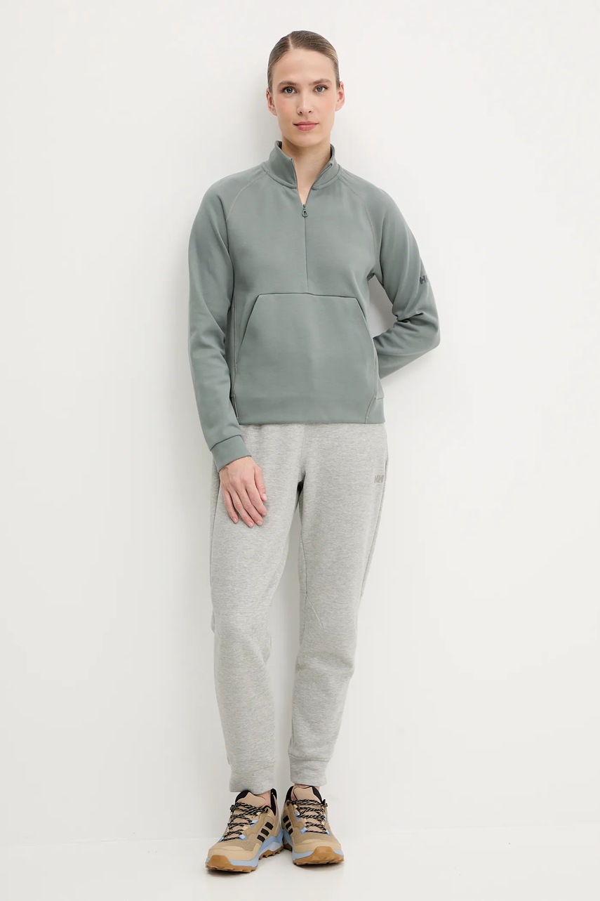 Кофта outdoor Helly Hansen TECH SWEAT цвет зелёный однотонная 34501