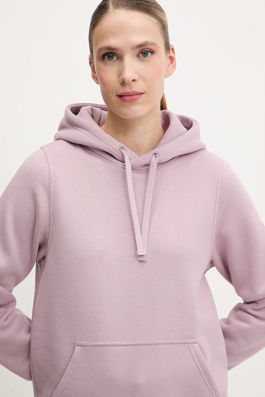 Helly Hansen bluză trening Elevate culoarea roz, cu glugă, uni, 54238 Helly Hansen bluză trening Elevate culoarea roz, cu glugă, uni, 54238
