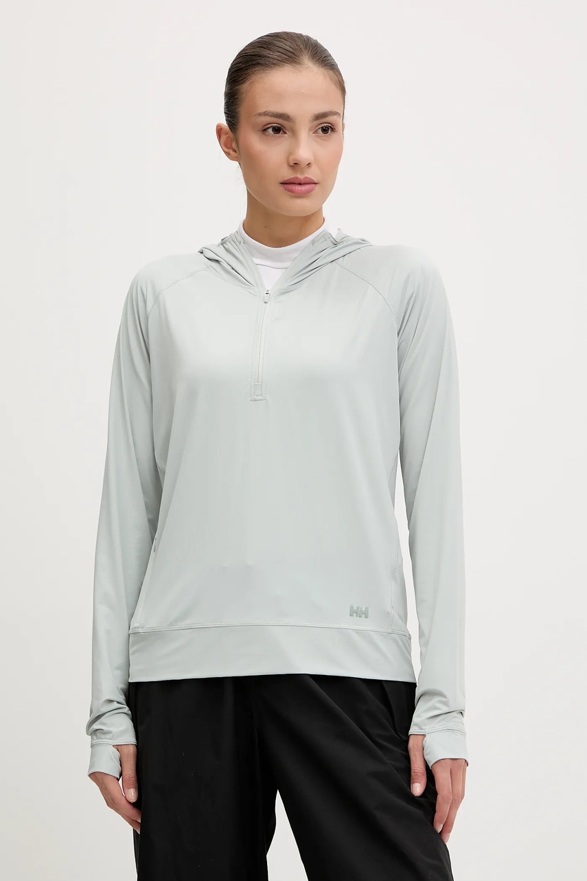 

Спортен суичър Helly Hansen Shine Solen в тюркоазено с качулка с изчистен дизайн 49576, Сив