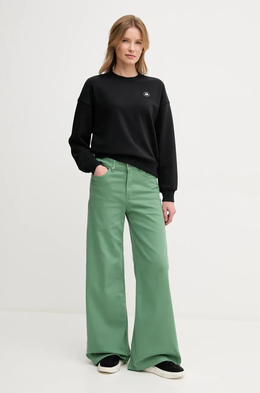 Кофта United Colors of Benetton женская цвет чёрный с принтом 31NB3M07K Кофта United Colors of Benetton женская цвет чёрный с принтом 31NB3M07K