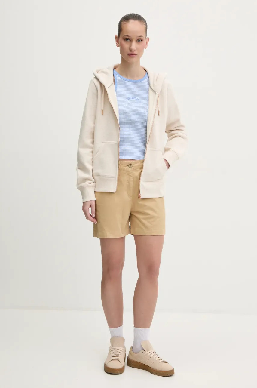 Кофта Superdry женская цвет бежевый с капюшоном однотонная W2012422A-9VP Кофта Superdry женская цвет бежевый с капюшоном однотонная W2012422A-9VP
