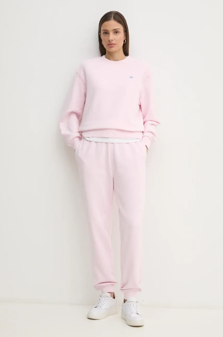 Хлопковая кофта Tommy Hilfiger женская цвет розовый однотонная WW0WW45980 Хлопковая кофта Tommy Hilfiger женская цвет розовый однотонная WW0WW45980