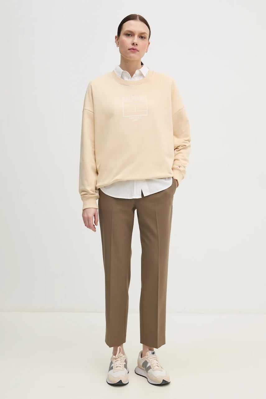Кофта Tommy Hilfiger женская цвет бежевый с принтом WW0WW44633 Кофта Tommy Hilfiger женская цвет бежевый с принтом WW0WW44633